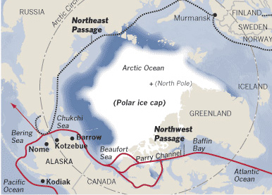 The Northeast Passage and the Northern Shipping Route.