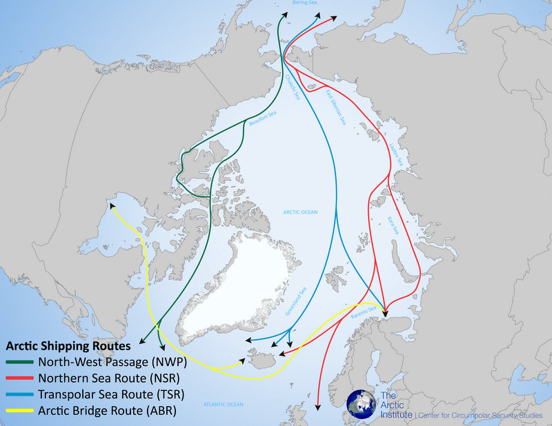 Experts predict that by 2016, the Arctic will be ice free during the summer, which means that trans-Arctic shipping is going to dramatically increase. 